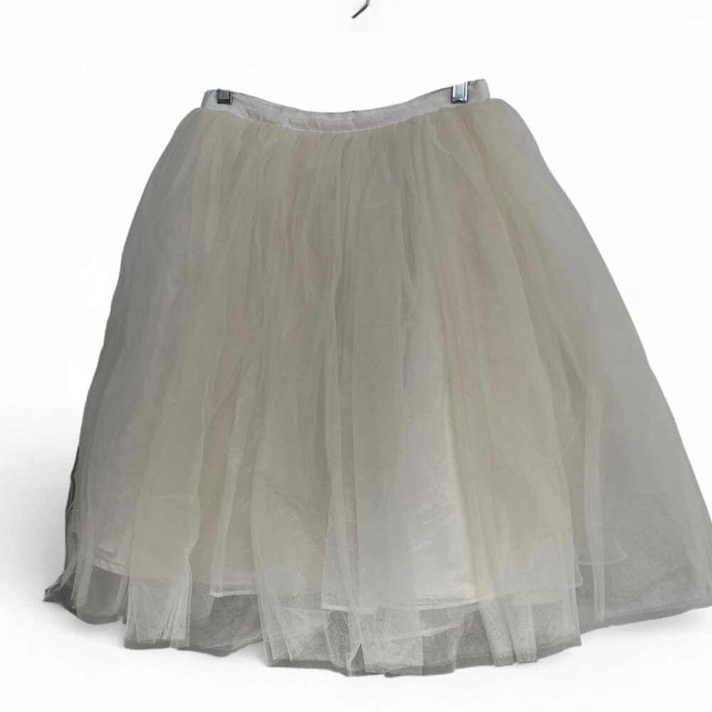 Alice and Olivia off white tulle Justina skirt